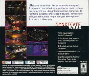 Syndicate Wars (US) box cover back